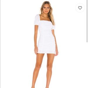 Superdown Rumor Ruched Dress White